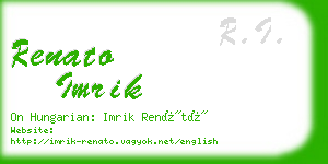 renato imrik business card